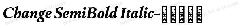 Change SemiBold Italic字体转换